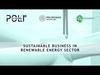 Sustainable business in the renewable energy sector